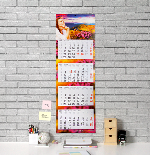 Die wichtigsten Funktionen unseres 4-Monats Wandkalender