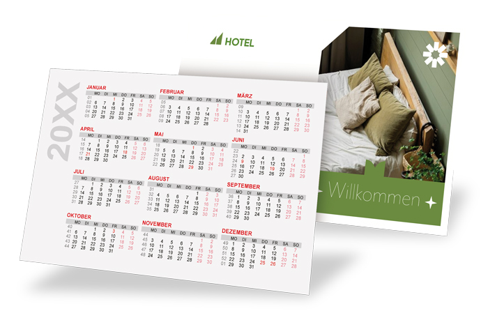 Scheckkarten-Kalender TakeOne quer