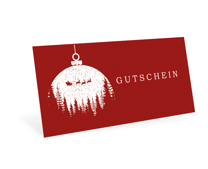 Gutscheinkarte Classic "Weihnachtsschlitten" individuell