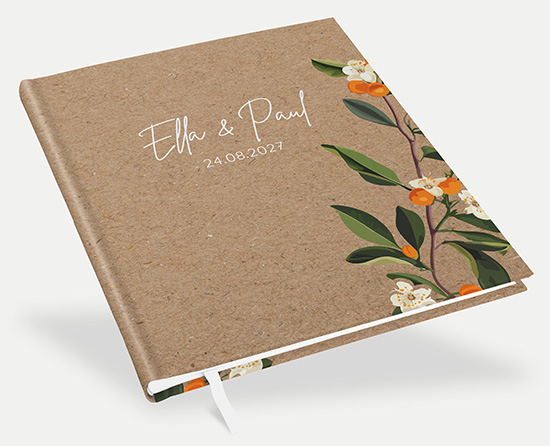 Gästebuch Hochzeit - Greenery "Manila 02" - GBH-25001-G-03
