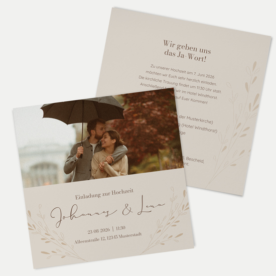 Postkarte Quadrat 148 x 148 mm - Vintage "Golden Memories" - PQ-24001-V-04