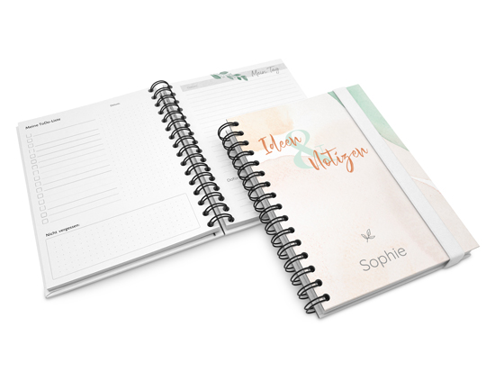 Notizbuch DIN A5 Wire-O personalisiert - 193024