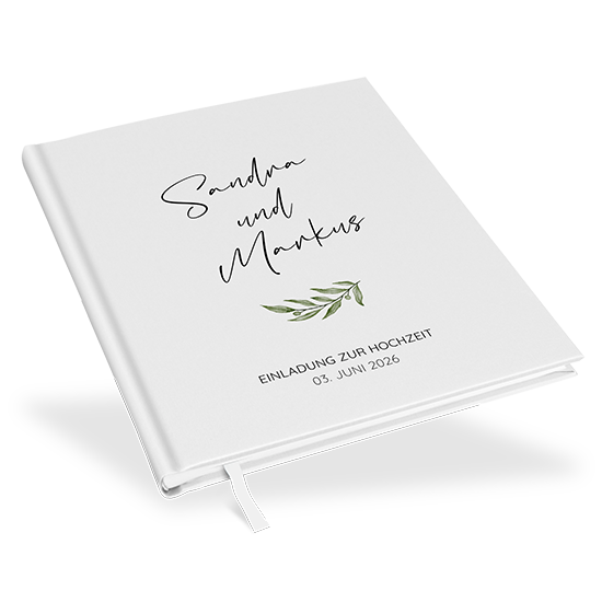 Erinnerungsbuch Hochzeit - Minimalistisch "Olivetta" - EBH-25001-M-13