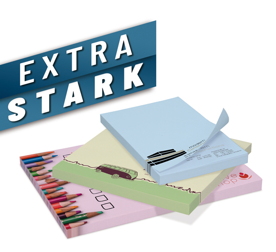 Haftnotizen mit 150 g/m² starkem Papier