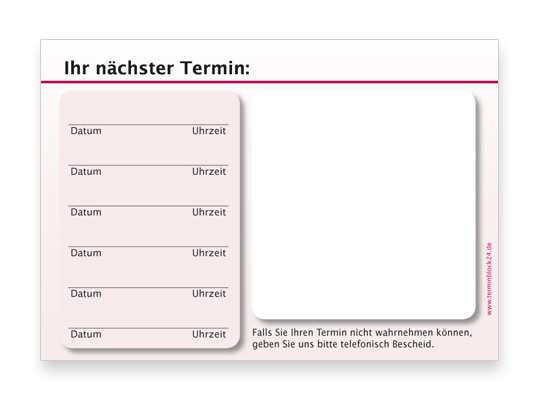 Terminzettel Classic #4 rot - 1203040604