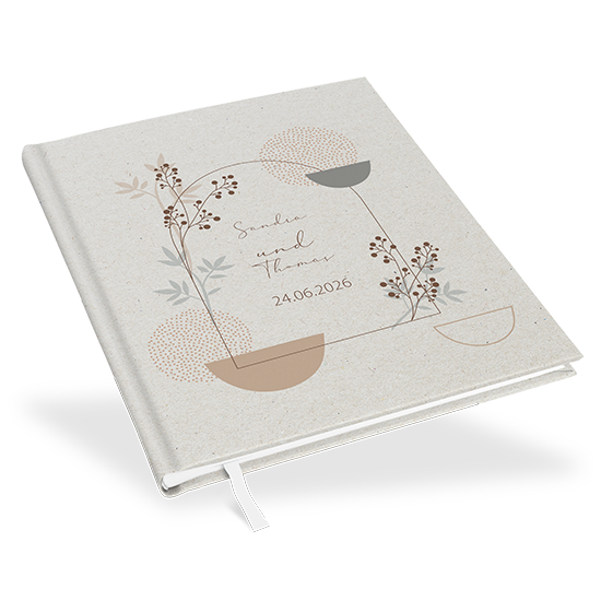 Erinnerungsbuch Hochzeit - Boho "Stone Bloom" - EBH-25001-B-05