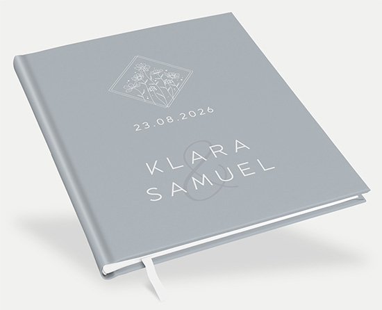Gästebuch Hochzeit - Vintage "La Fleur Bleue" - GBH-25001-V-10