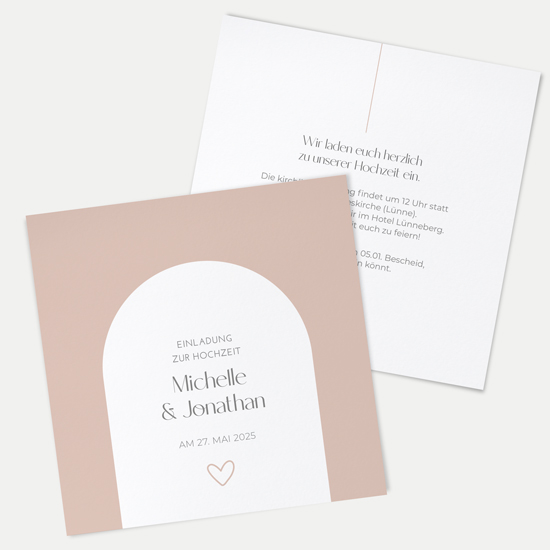 Postkarte Quadrat 148 x 148 mm - Minimalistisch "Lille" - PQ-24001-M-10