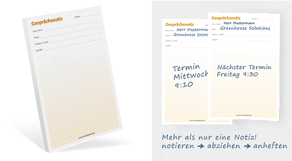 BIZSTIX® Gesprächs-Haftnotizblock
