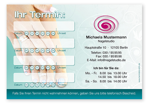Terminzettel "Gefühle" - 4 Termine mit Wochentagen - 1214010450