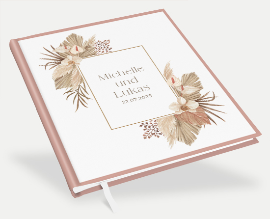 Gästebuch Hochzeit - Boho "Golden Haze" - GBH-25001-B-02