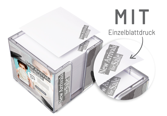 Doppelwandige Zettelbox im Digitaldruck - 1017140044