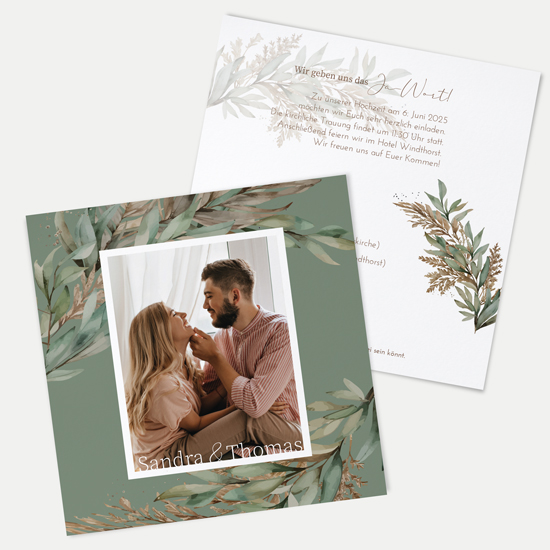 Postkarte Quadrat 148 x 148 mm - Boho "Rooted Together" - PQ-24001-B-06