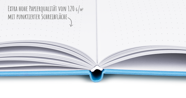 Marthiesens® Bullet Journal, Inhaltsseiten punktiert 