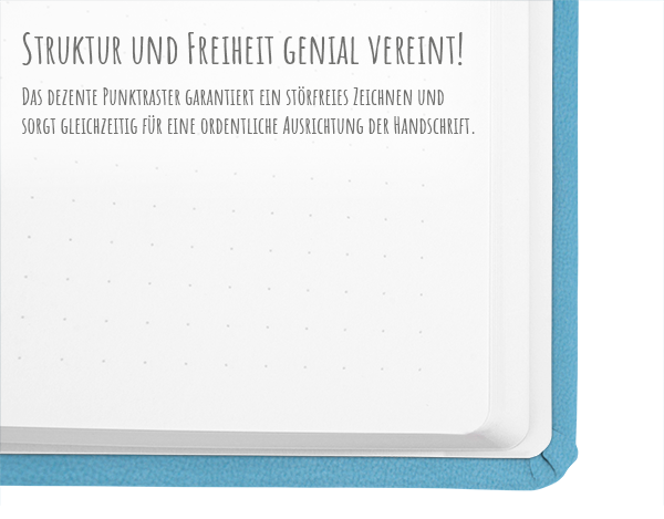 Marthiesens® Bullet Journal, Inhaltsseiten punktiert 