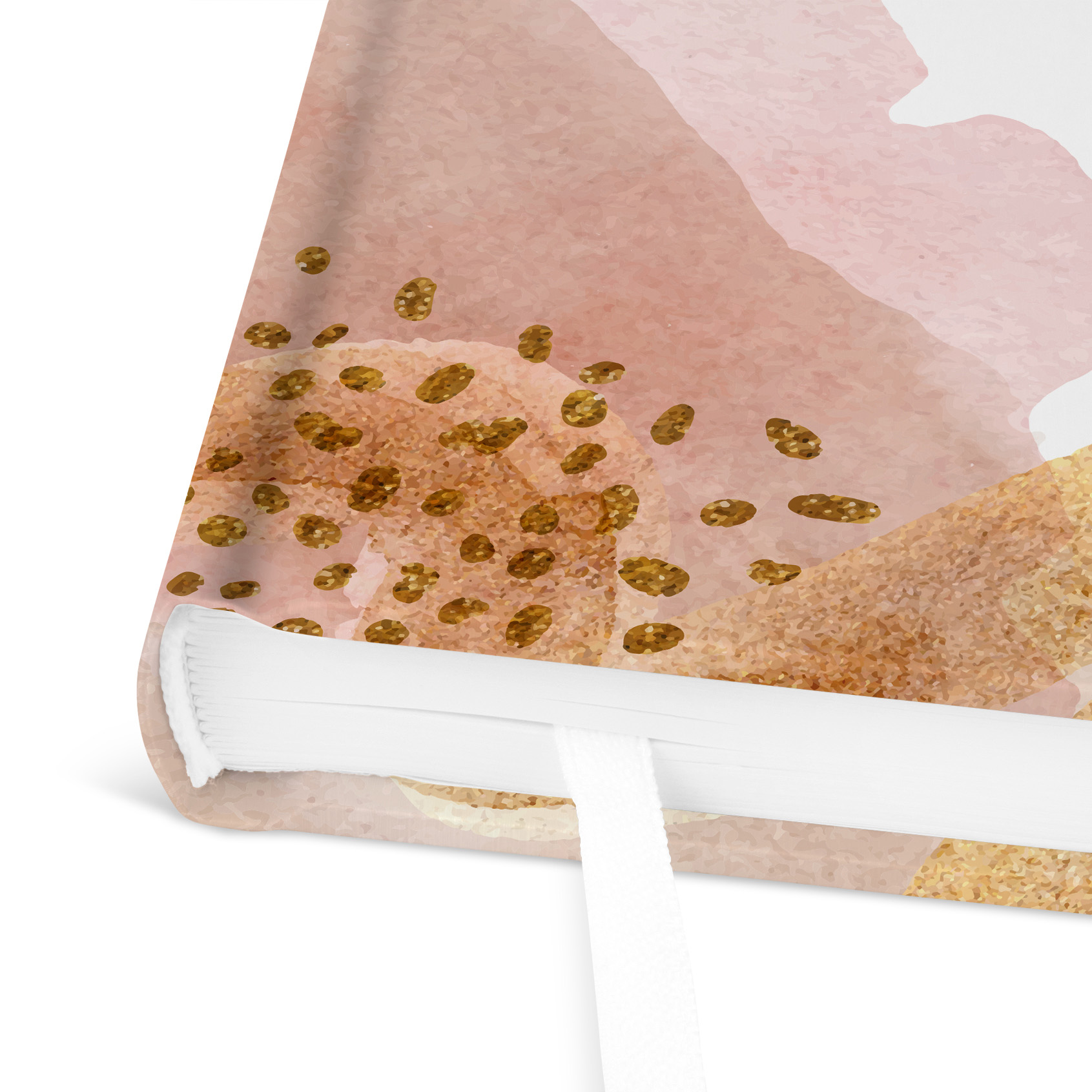 Erinnerungsbuch Hochzeit - Aquarell "Golden Blush"