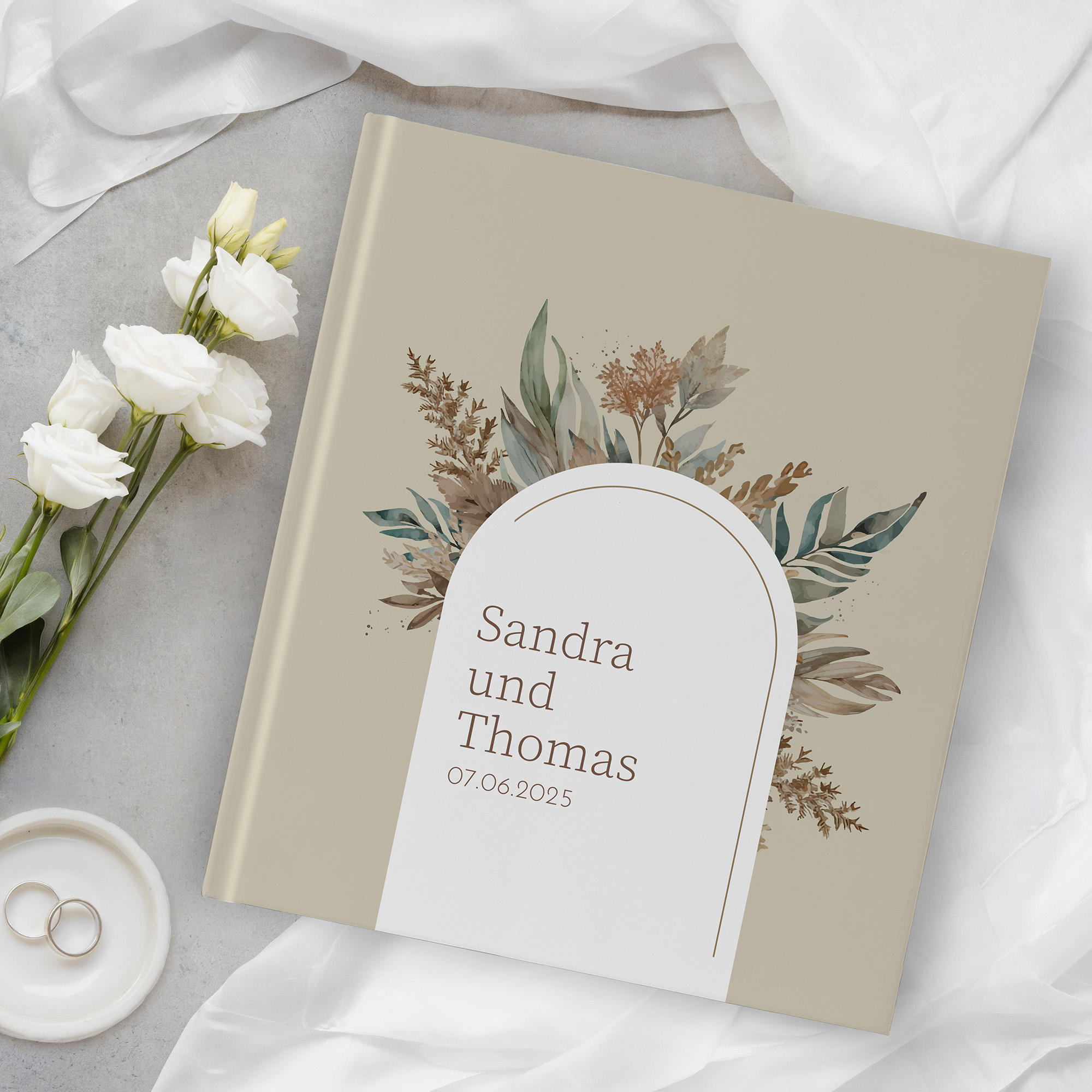 Erinnerungsbuch Hochzeit - Boho "bare nature"