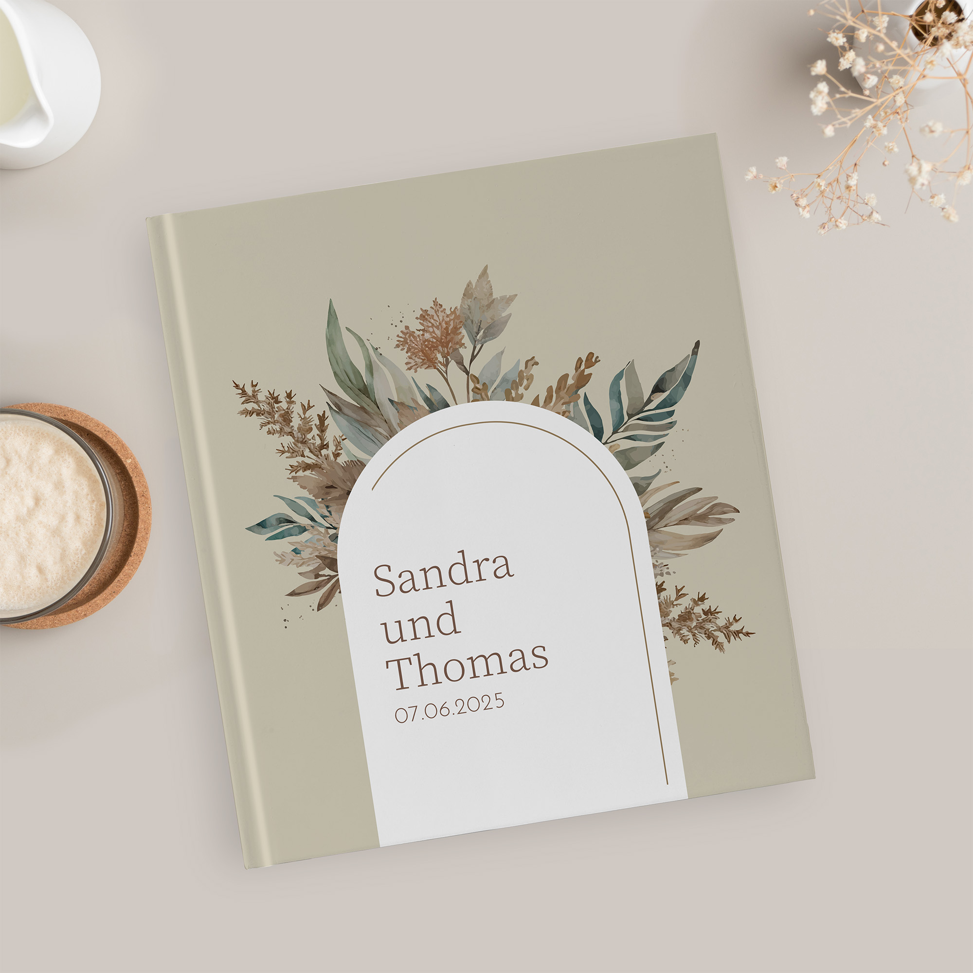 Erinnerungsbuch Hochzeit - Boho "bare nature"