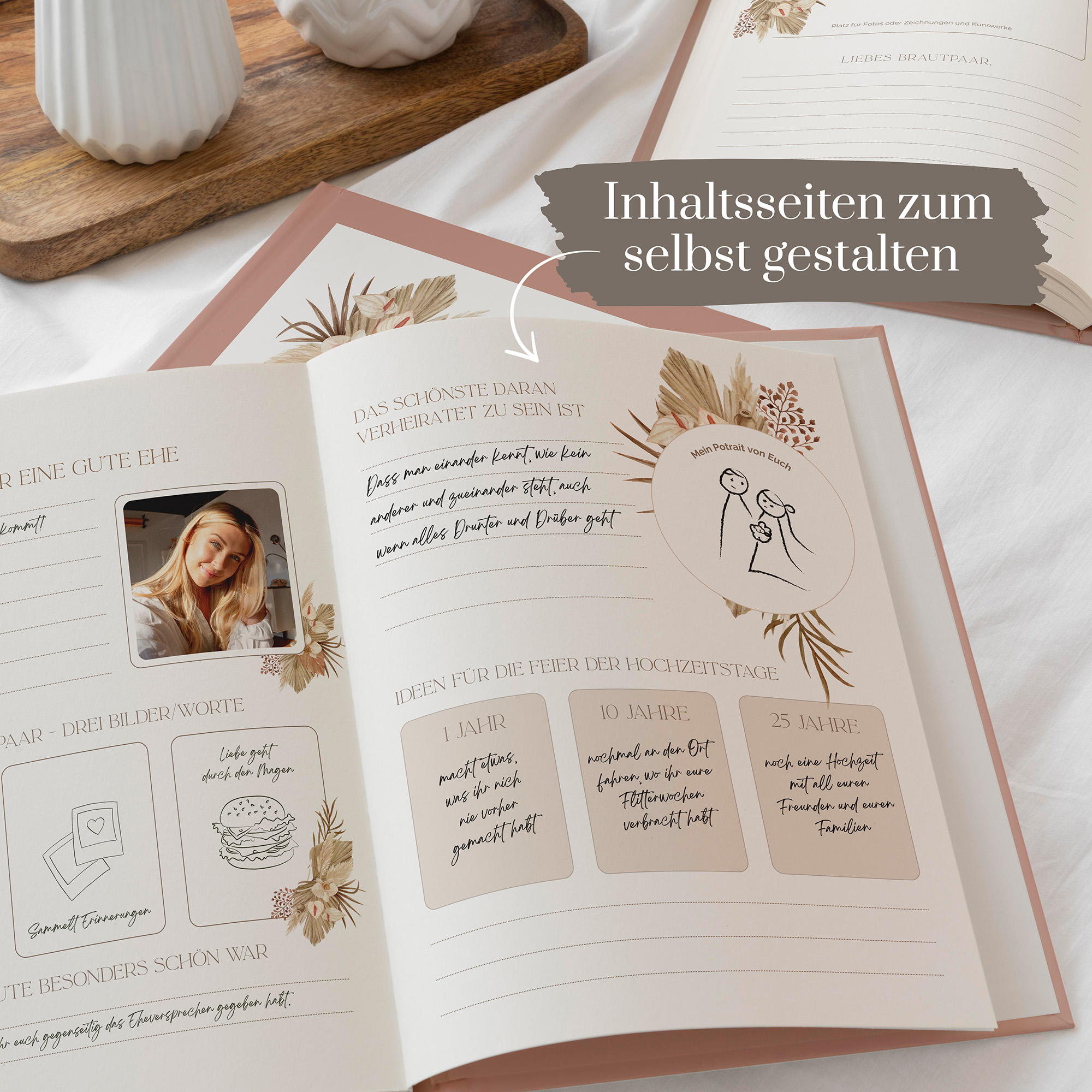 Erinnerungsbuch Hochzeit - Boho "earth bouquet"