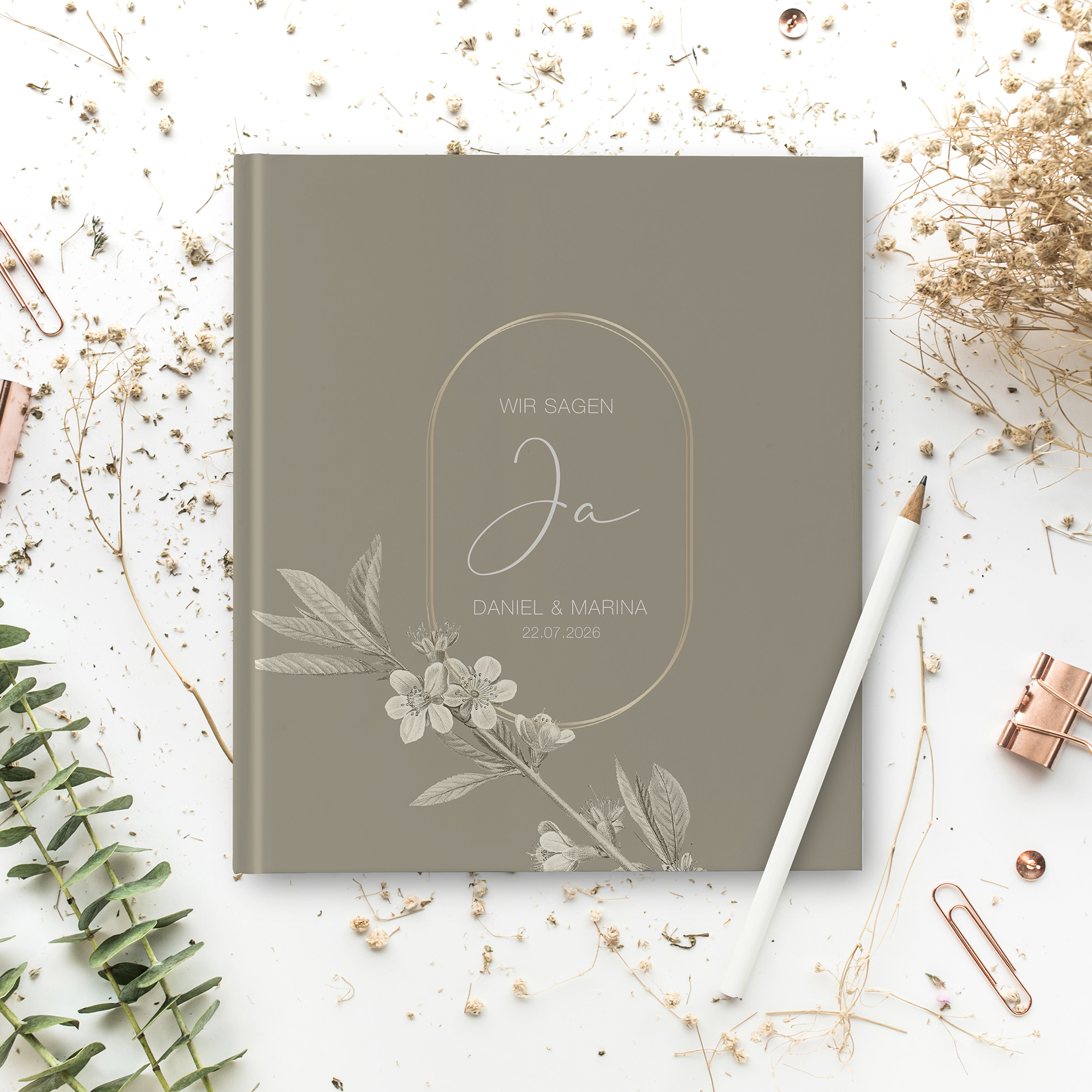 Erinnerungsbuch Hochzeit - Floral "Classic Flora"