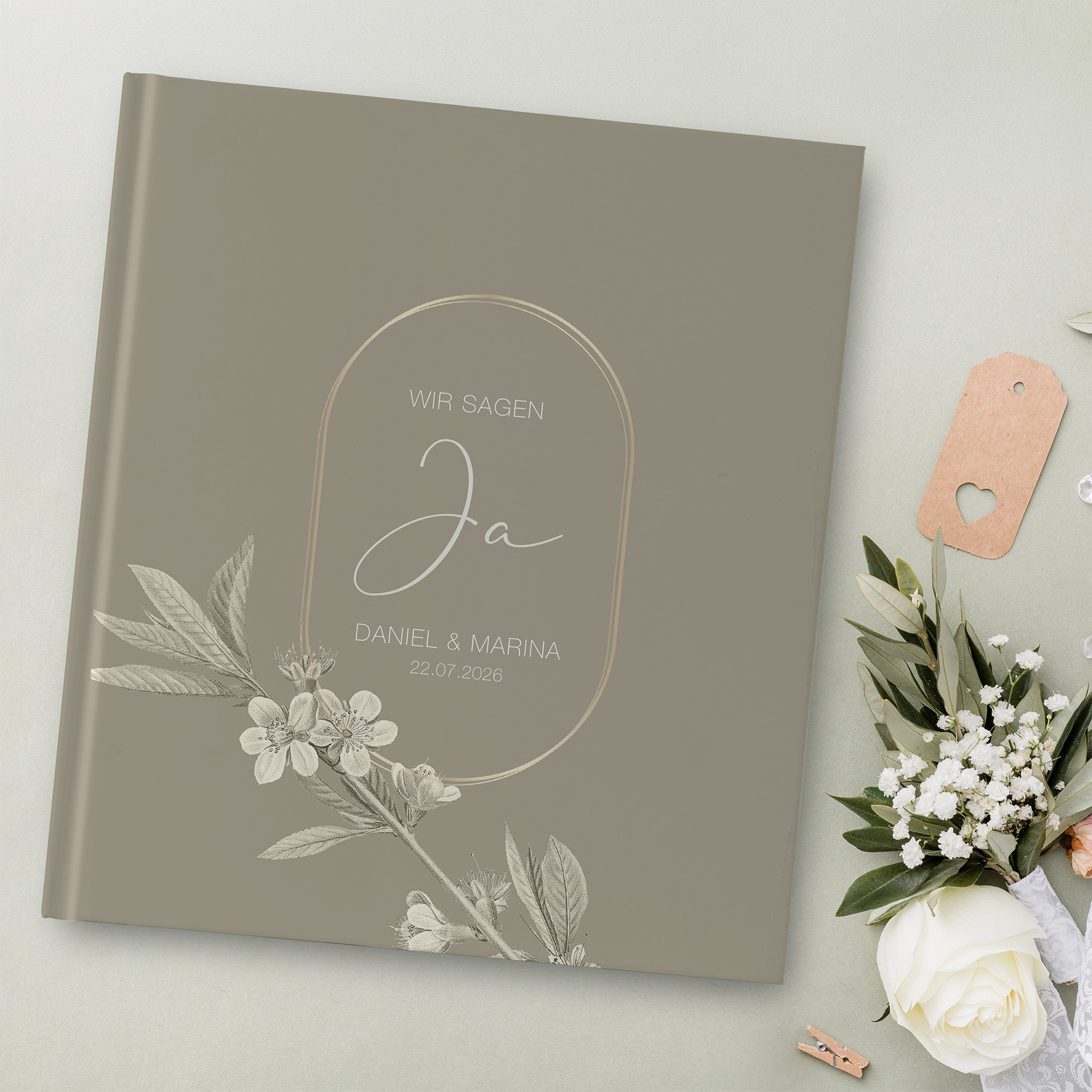 Erinnerungsbuch Hochzeit - Floral "Classic Flora"