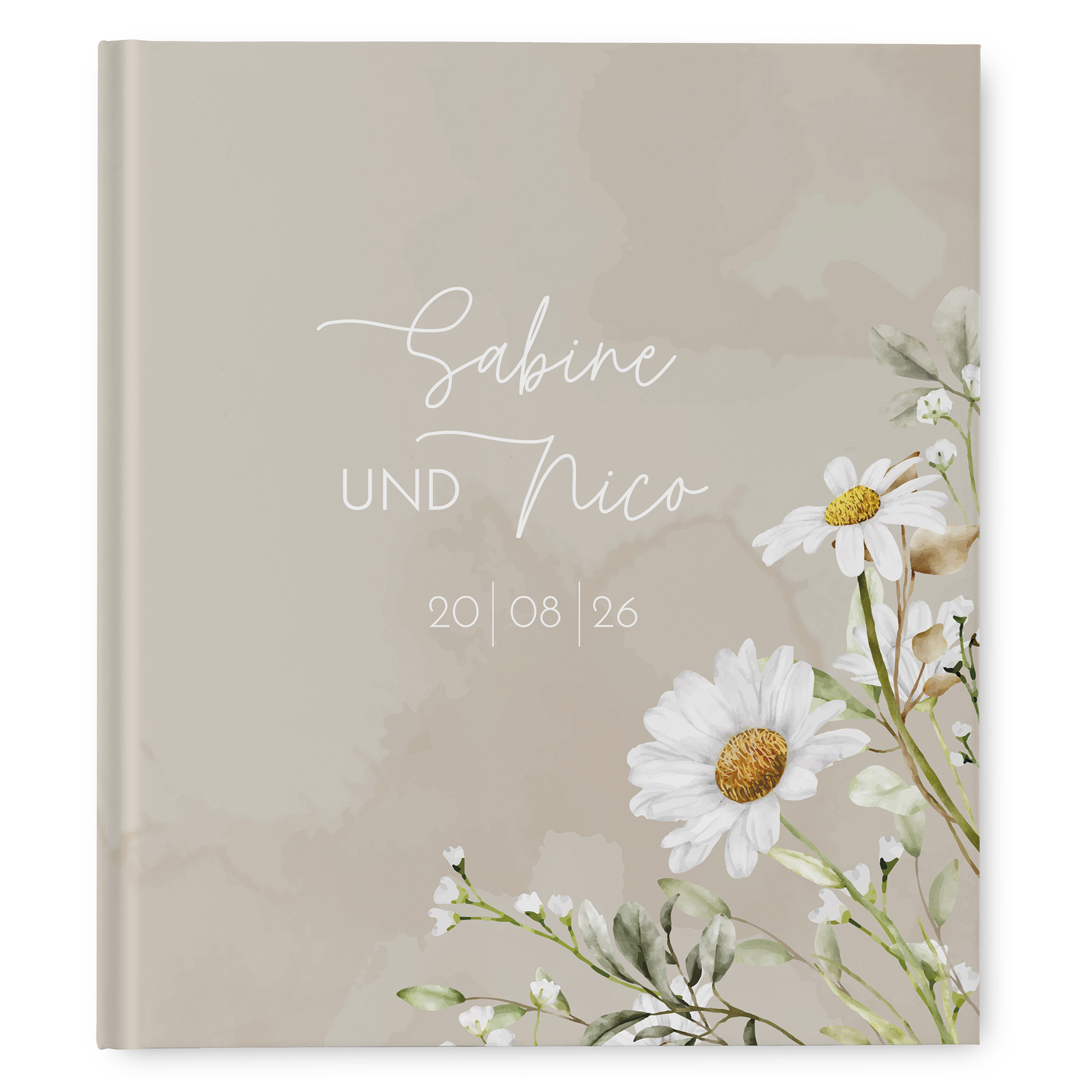 Erinnerungsbuch Hochzeit - Floral "daisy field"