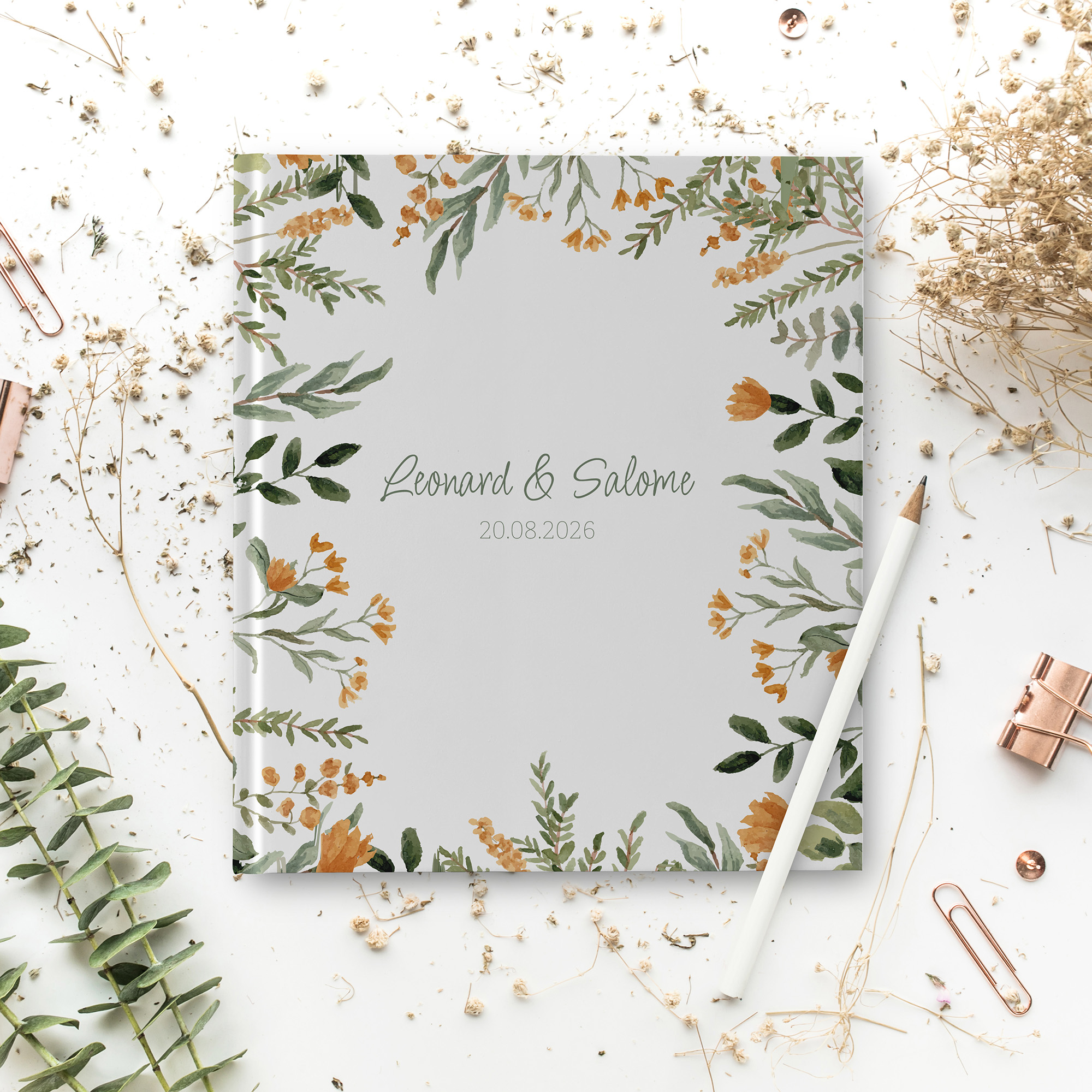 Erinnerungsbuch Hochzeit - Floral "Warm Botanicals"