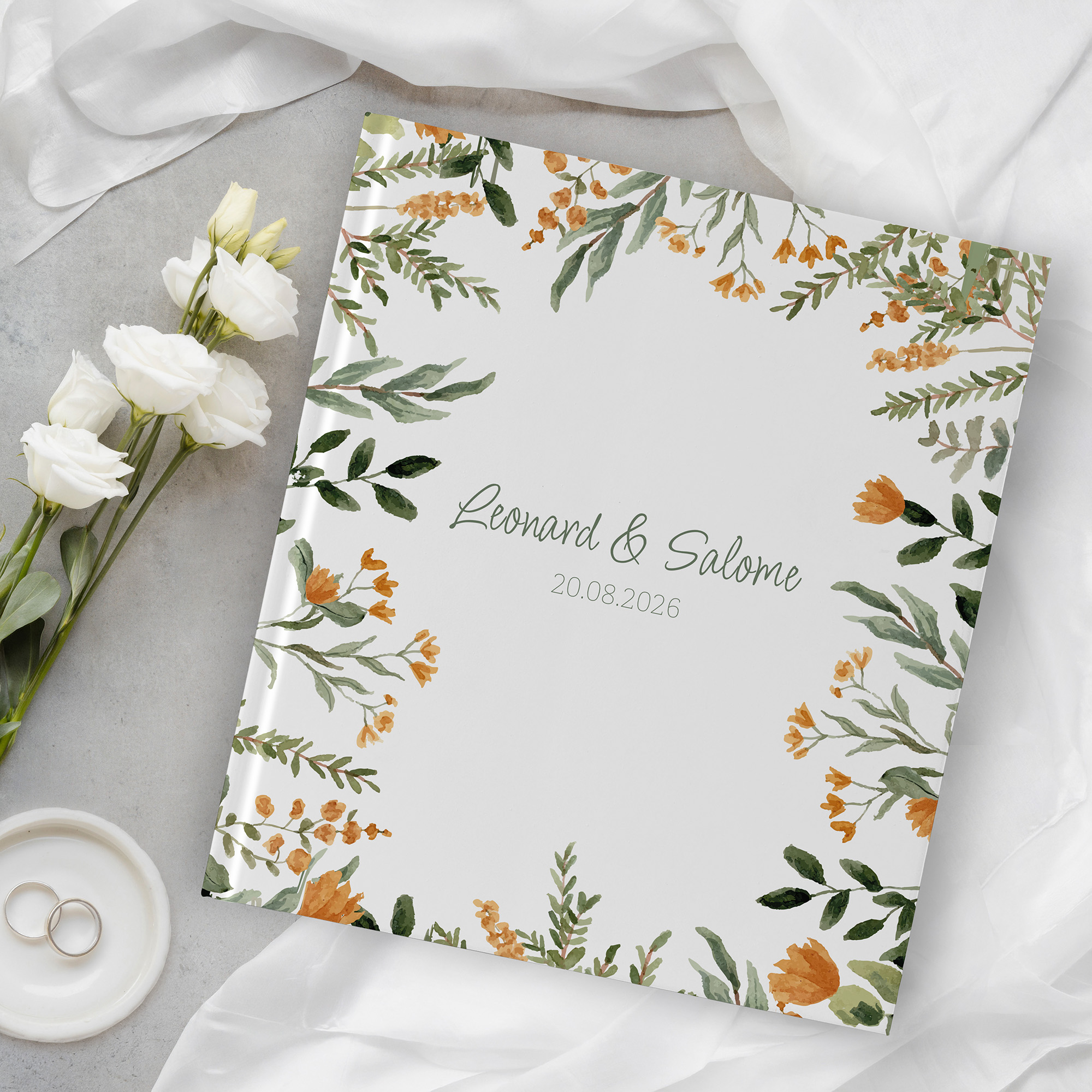 Erinnerungsbuch Hochzeit - Floral "Warm Botanicals"