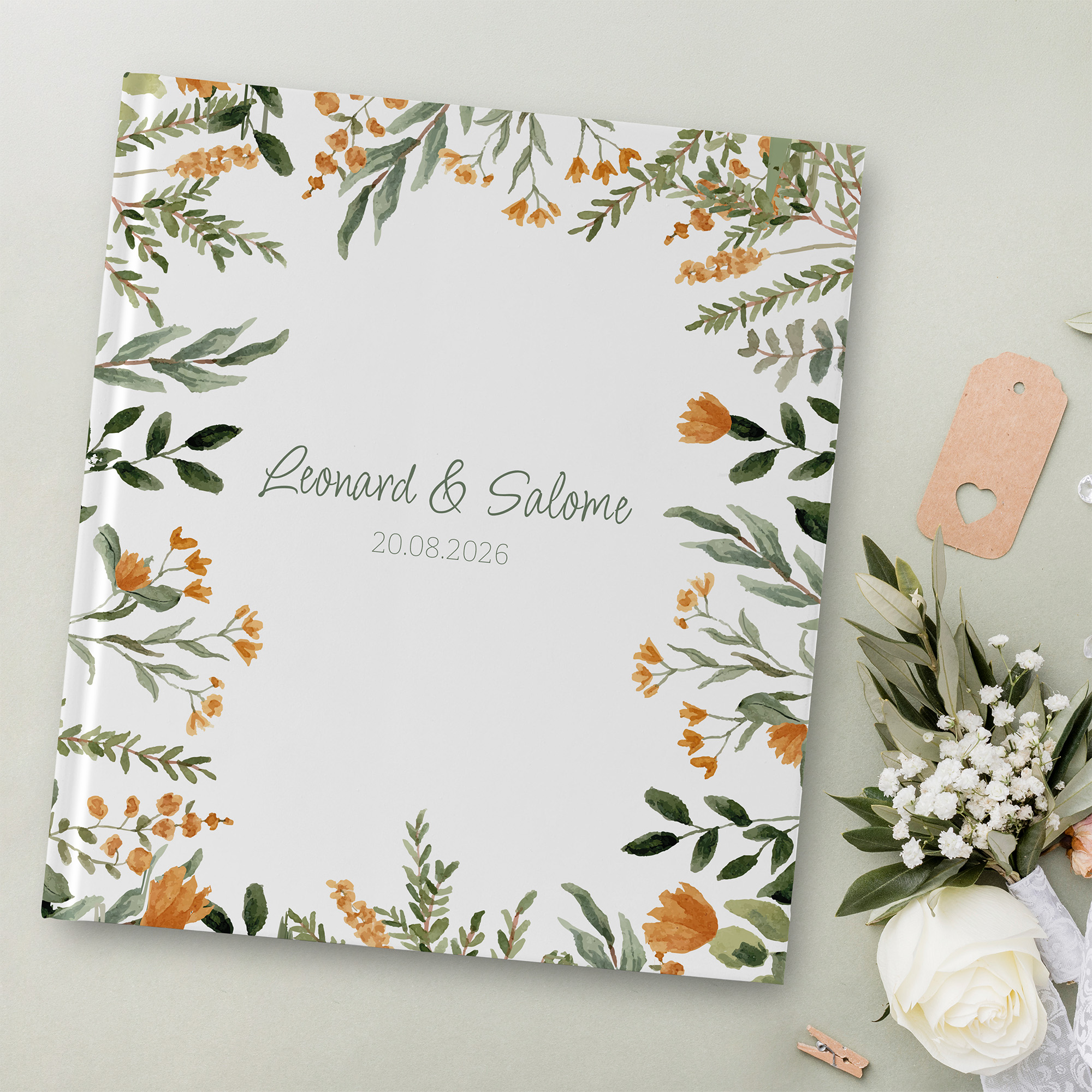 Erinnerungsbuch Hochzeit - Floral "Warm Botanicals"