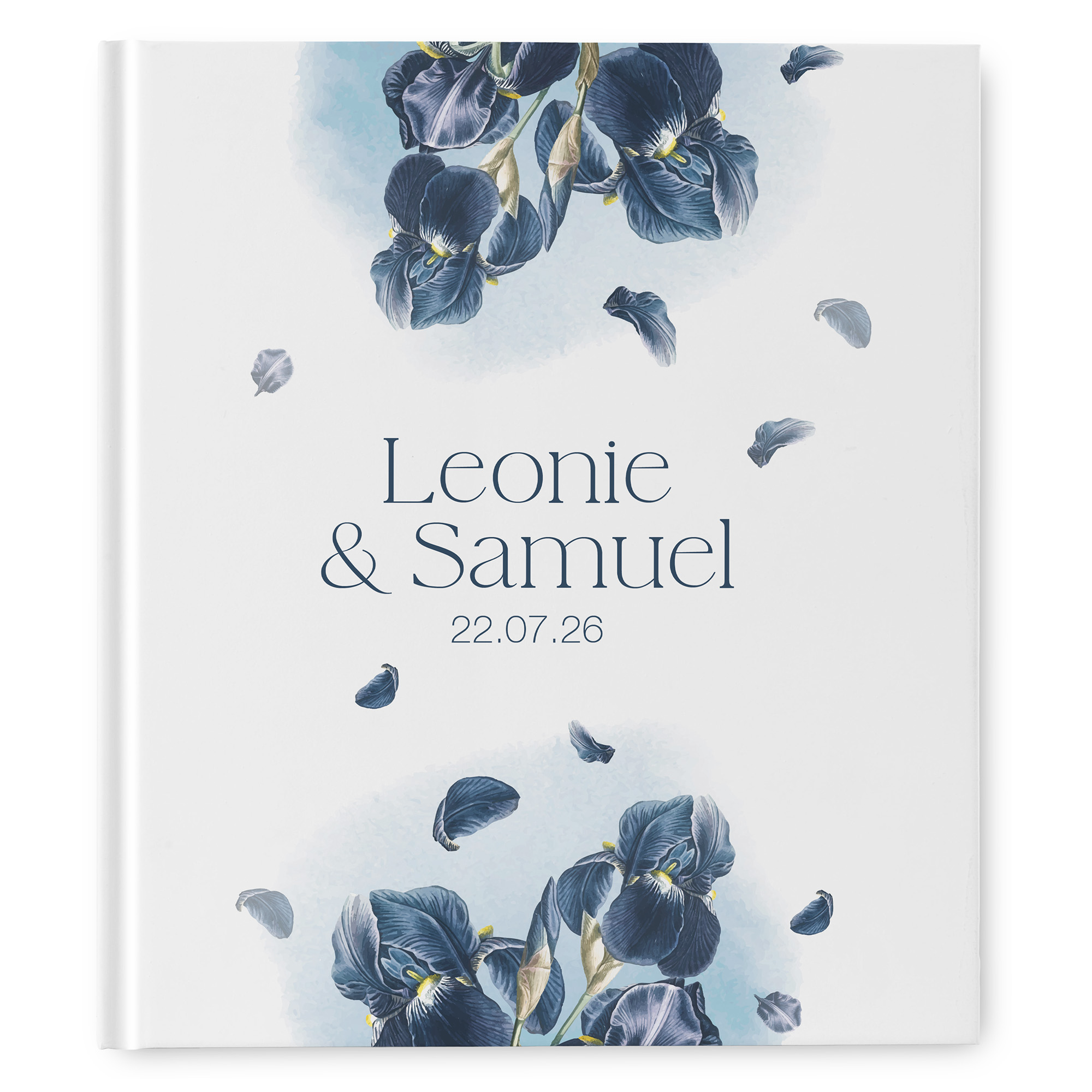 Erinnerungsbuch Hochzeit - Floral "Blue Petal"