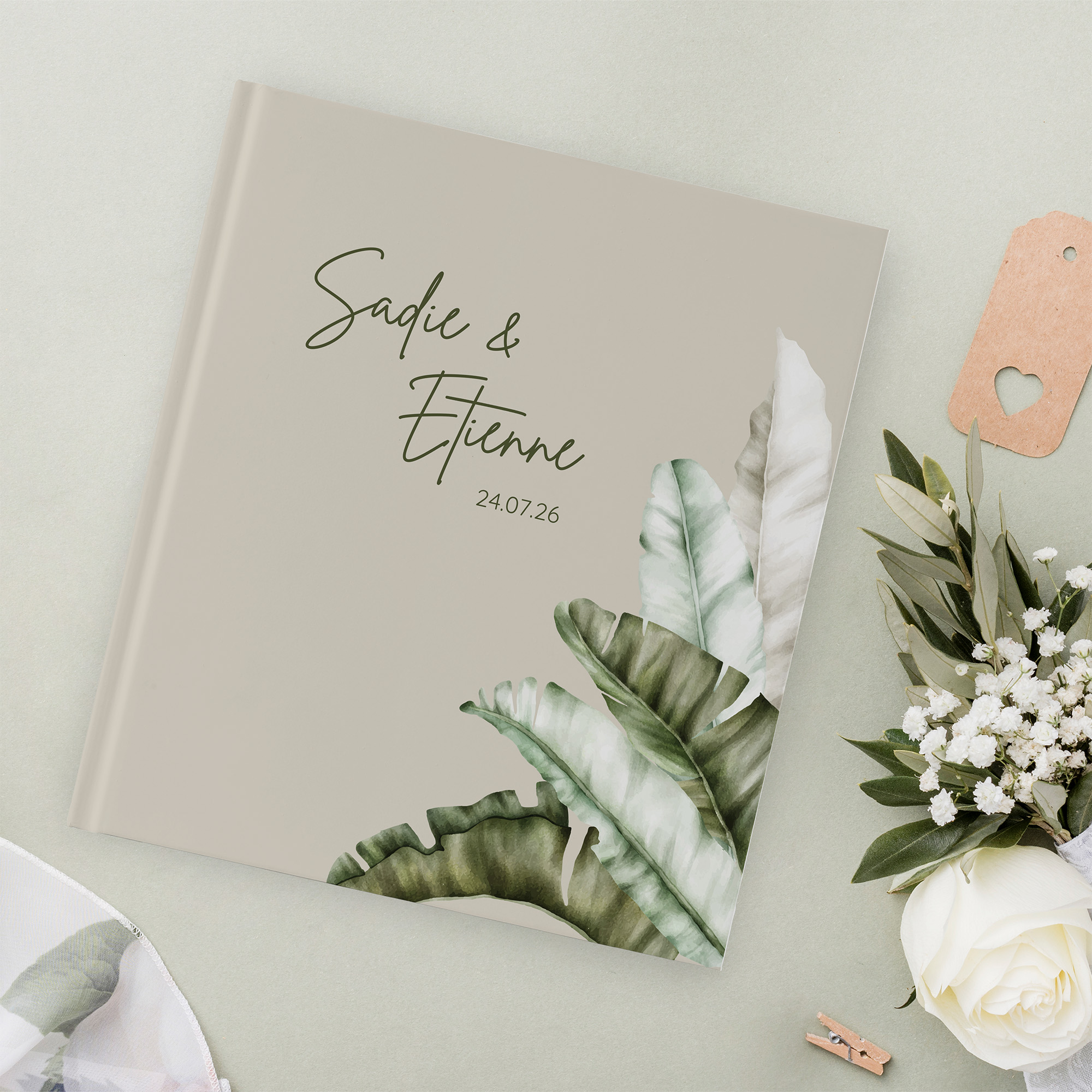 Gästebuch Hochzeit - Greenery "Manila 01"