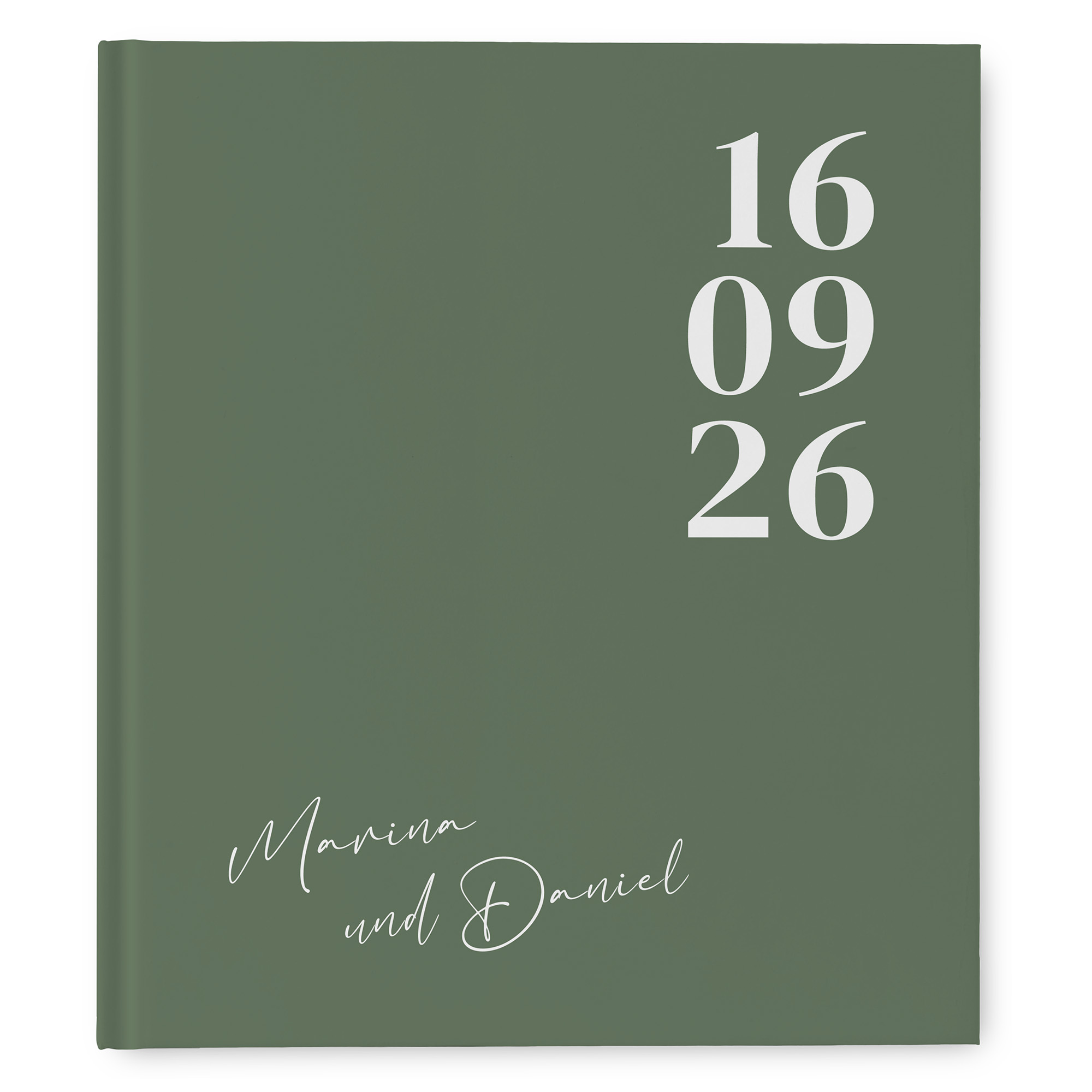 Gästebuch Hochzeit - Minimalistisch "Simply Green"