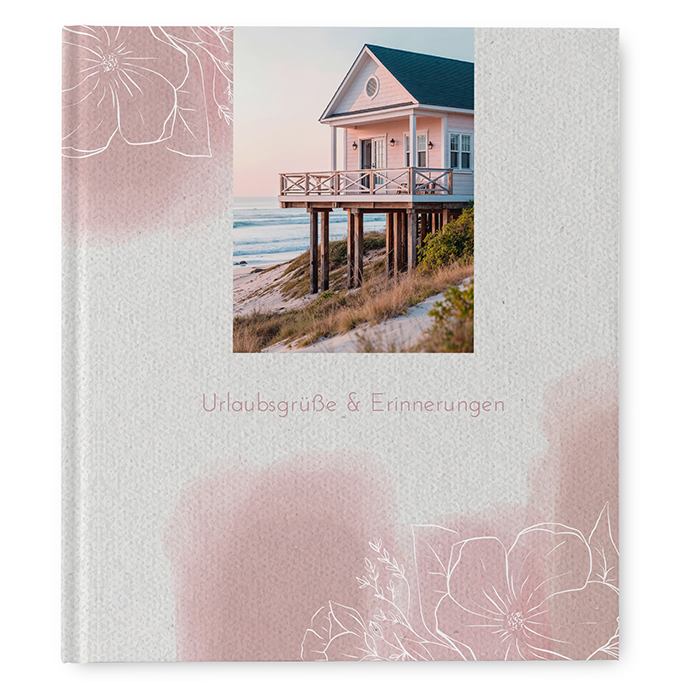 Gästebuch Ferienwohnung -  Aquarell "dusty bloom"