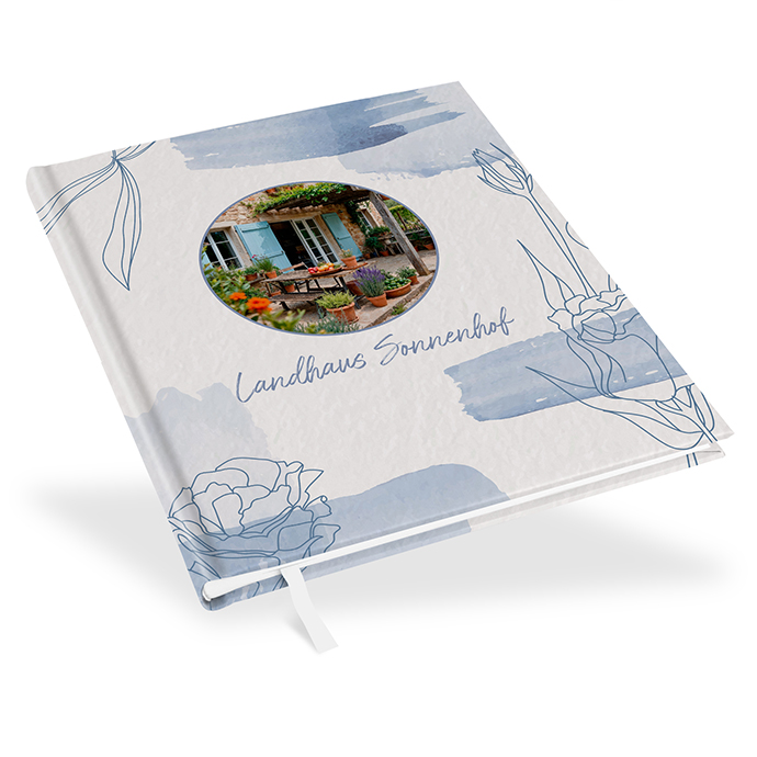 Gästebuch Ferienwohnung -  Aquarell "midnight petals"