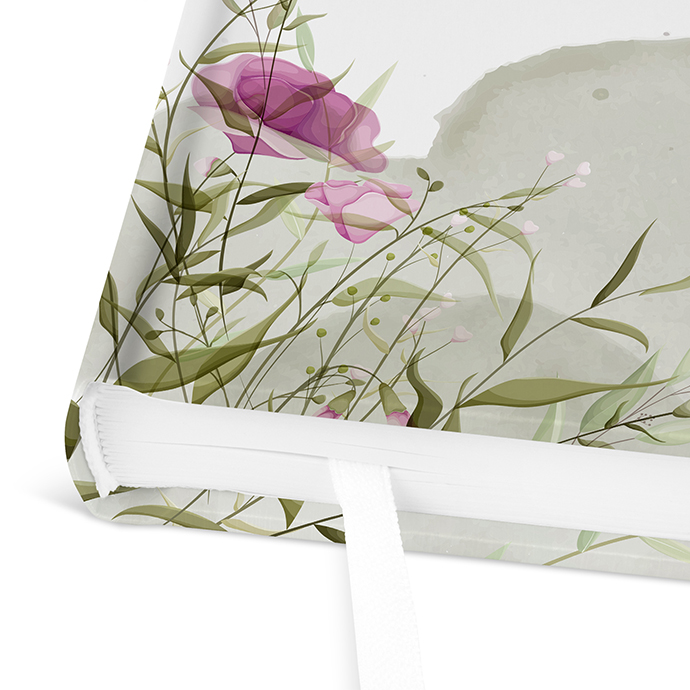 Gästebuch Ferienwohnung -  Aquarell "Wildflower Garden"