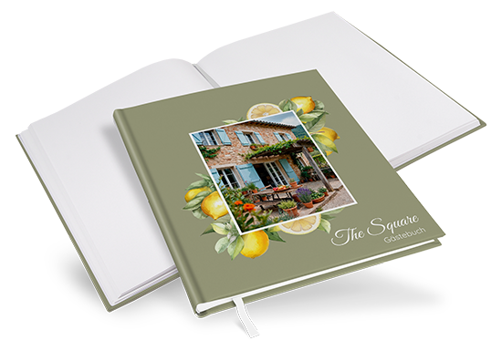 Gästebuch Ferienwohnung -  Aquarell "Olive &amp; Lemon" - GBF-25001-A-09