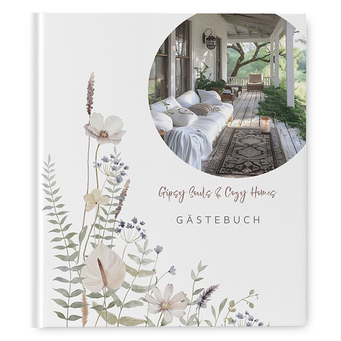Gästebuch Ferienwohnung  - Boho "Pastel Bloom"