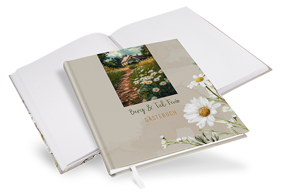 Gästebuch Ferienwohnung - Floral "Daisy Field" - GBF-25001-F-03