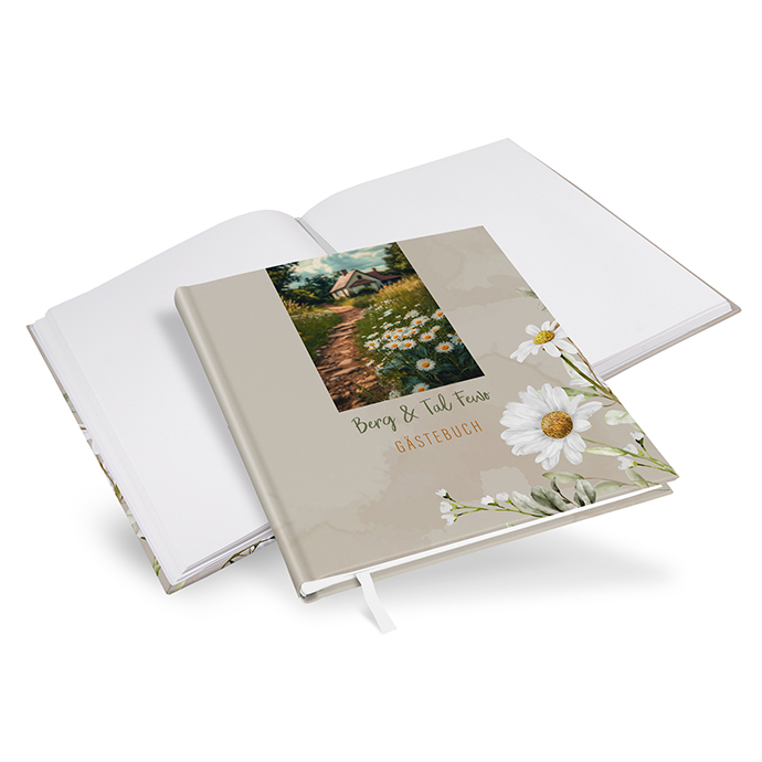 Gästebuch Ferienwohnung - Floral "Daisy Field"