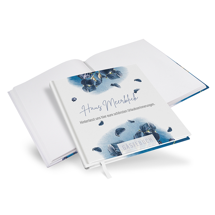Gästebuch Ferienwohnung - Floral "Blue Petal"