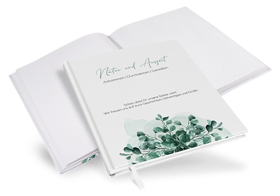 Gästebuch Ferienwohnung - Greenery "Evergreen Mint" - GBF-25001-G-05