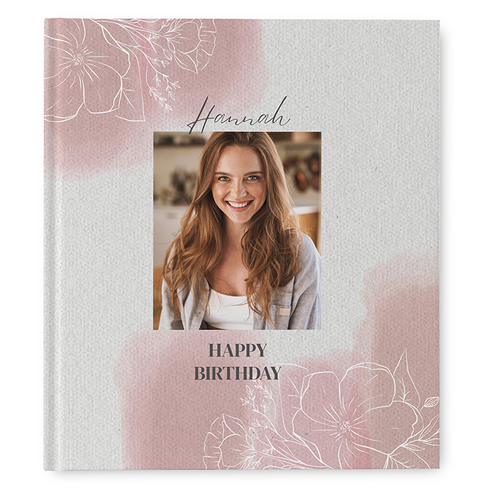 Gästebuch Geburtstag - Aquarell - "dusty bloom"
