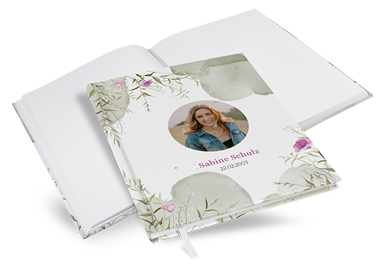 Gästebuch Geburtstag - Aquarell - "Wildflower Garden" - GBG-25001-A-08