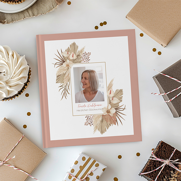 Gästebuch Geburtstag  - Boho "Golden Haze"