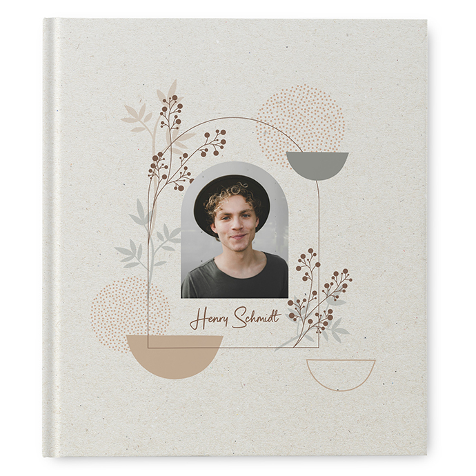 Gästebuch Geburtstag - Boho "Stone Bloom"