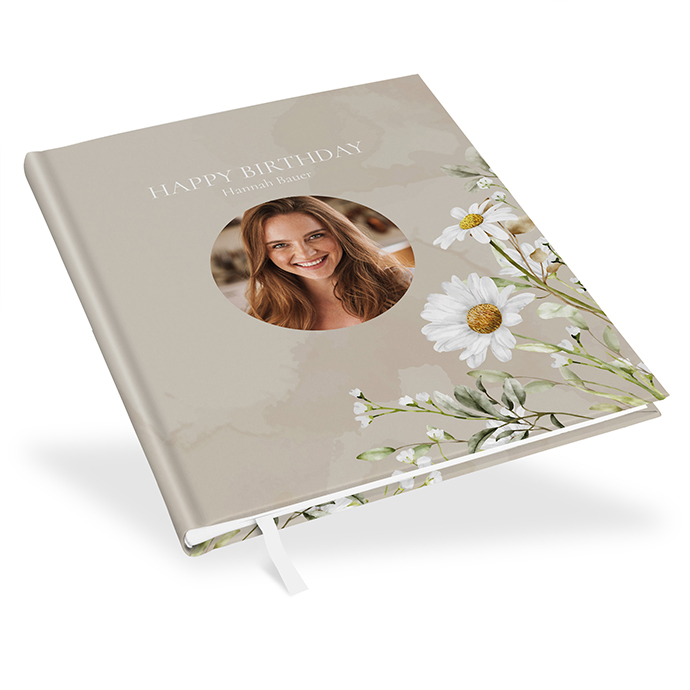 Gästebuch Geburtstag - Floral "Daisy Field"