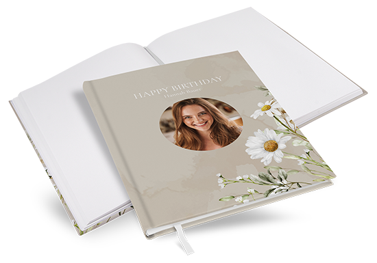 Gästebuch Geburtstag - Floral "Daisy Field" - GBG-25001-F-03