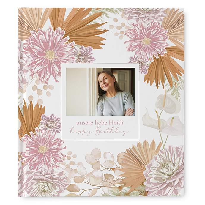 Gästebuch Geburtstag - Floral "Terracotta Blossom"