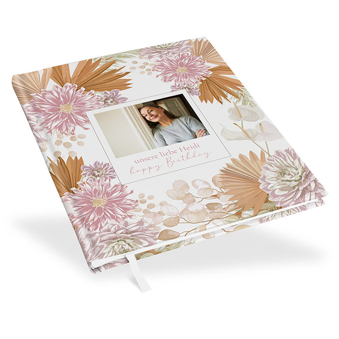 Gästebuch Geburtstag - Floral "Terracotta Blossom"