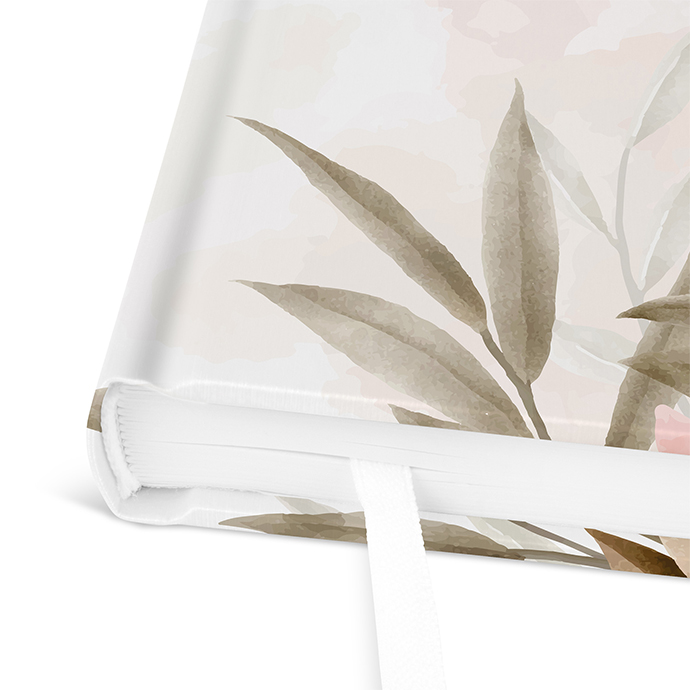 Gästebuch Geburtstag - Floral "Rose Leaf"